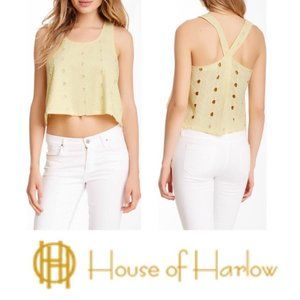 House of Harlow 1960 Crop Sunny Eyelet Tank